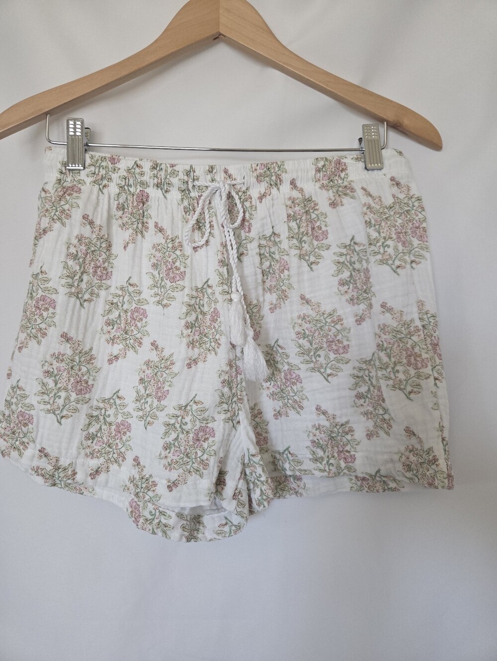 Shabby Chic Cotton Gauze Floral Sleep Shorts Cottagecore Rachel Ashwell